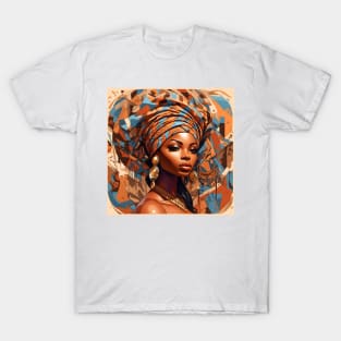 African Woman Graffiti Style design T-Shirt